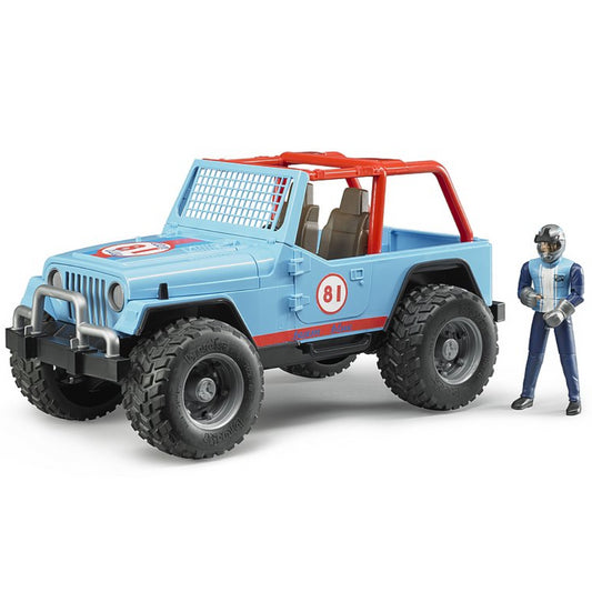 Bruder Jeep Cross Country Racer blau mit Rennfahrer