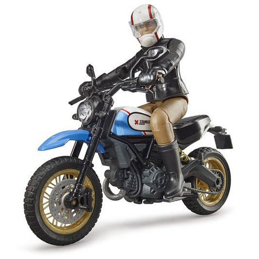 Bruder bworld Scrambler Ducati Desert Sled mit Fahrer