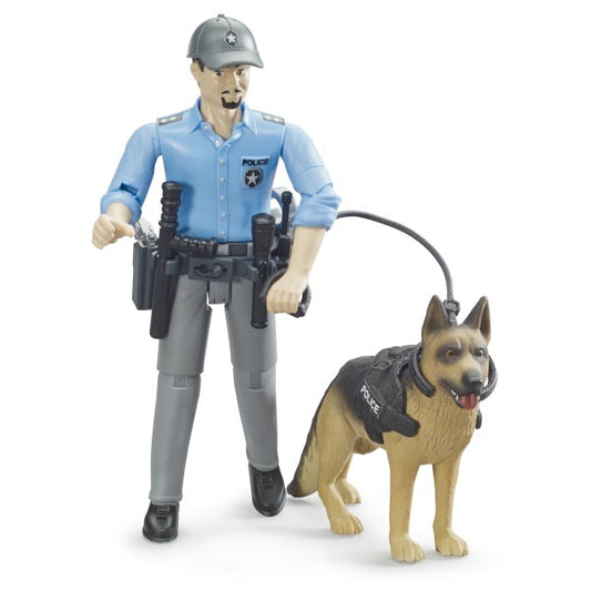 Bruder Polizist mit Hund