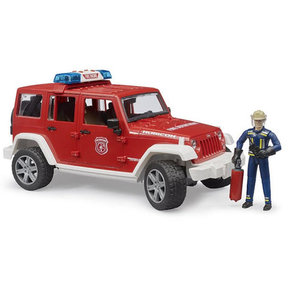 Bruder Jeep Wrangler Unlimited Rubicon Feuerwehrfahrzeug mit Feuerwehrmann