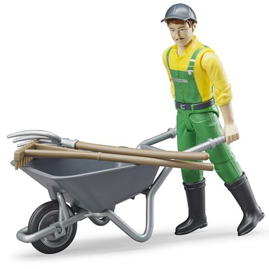BRUDER 42545 Vehículo Agrícola Vacillo De Juguete, Detallado Y Robusto, Para Juegos De Granja Y Exteriores