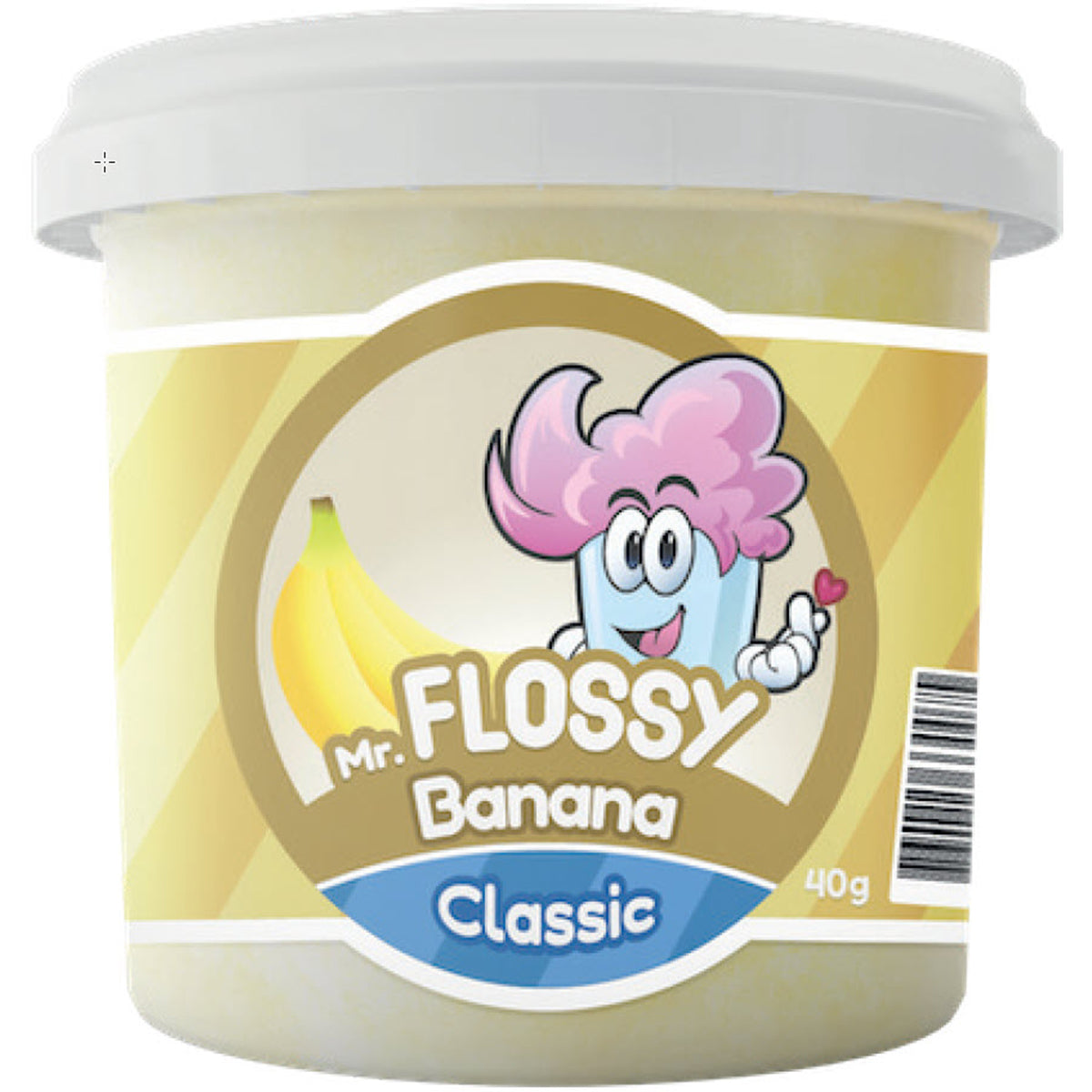 Mr. Flossy Zuckerwatte Classic Banane, 40g