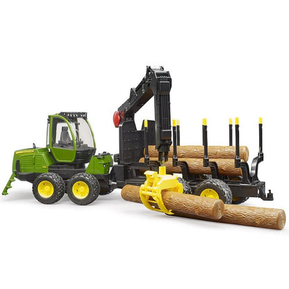 Bruder John Deere 1210E Rückezug mit Baumstämmen & Holzgreifer