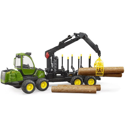 Bruder John Deere 1210E Rückezug mit Baumstämmen & Holzgreifer