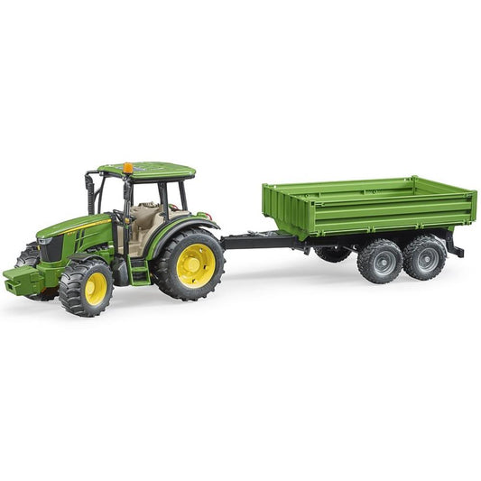 Bruder John Deere 5115 M mit Bordwandanhänger