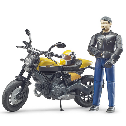 Bruder bworld Scrambler Ducati Full Throttle mit Fahrer